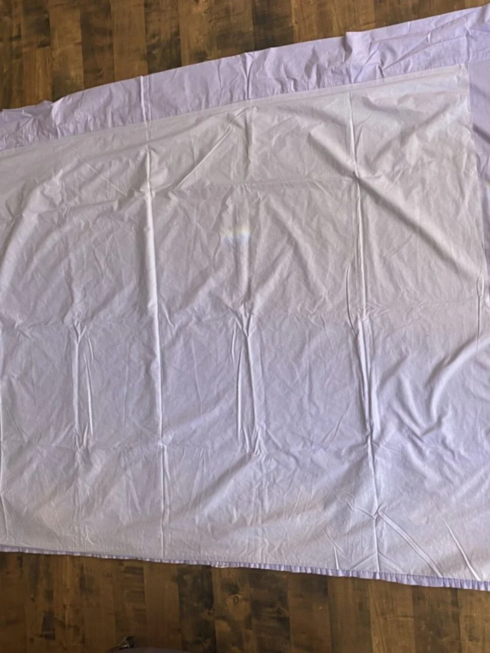 Handmade Embroidered Butterfly Curtain w/Satin Ribbon Trim Pastel Purple 48 x 82